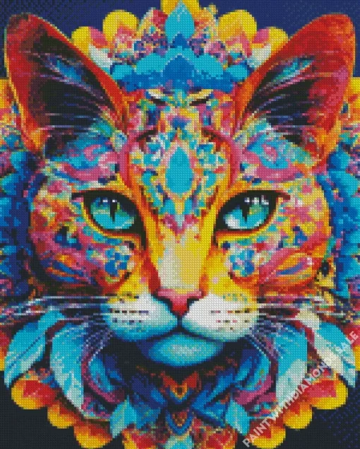 Colorful Cat Art Diamond Painting