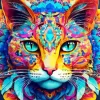 Colorful Cat Art Diamond Painting