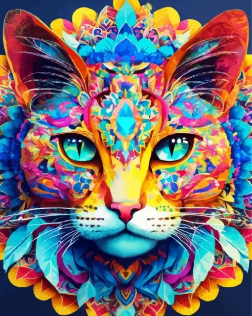 Colorful Cat Art Diamond Painting