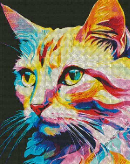 Colorful Cat Diamond Painting