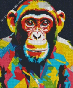 Colorful Monkey Artwork Diamond Painting