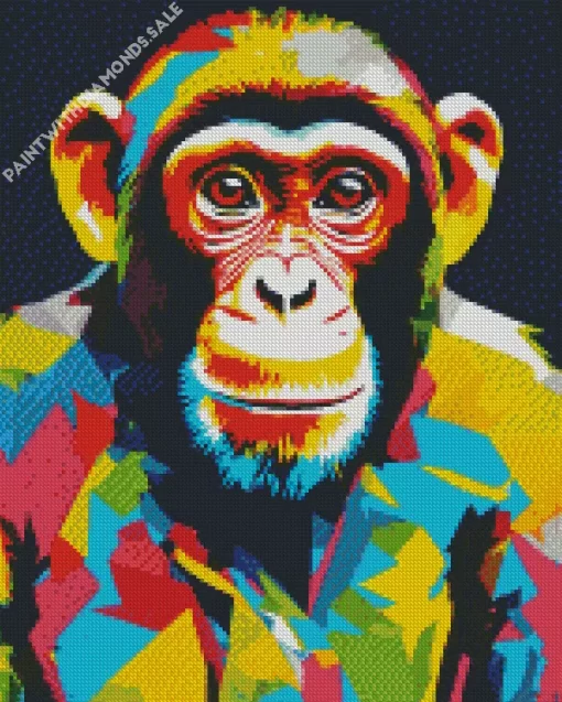 Colorful Monkey Artwork Diamond Painting