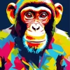 Colorful Monkey Artwork Diamond Painting