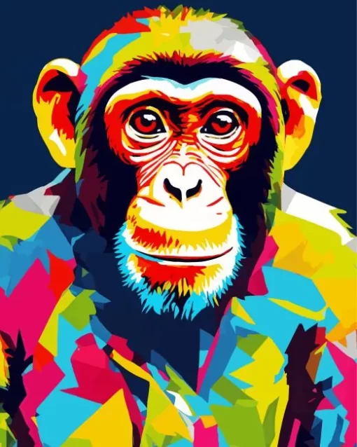 Colorful Monkey Artwork Diamond Painting