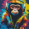 Colorful Monkey Illustration Diamond Painting