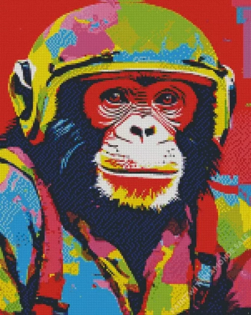 Colorful Monkey Pop Art Diamond Painting