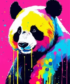 Colorful Panda Bear Diamond Painting