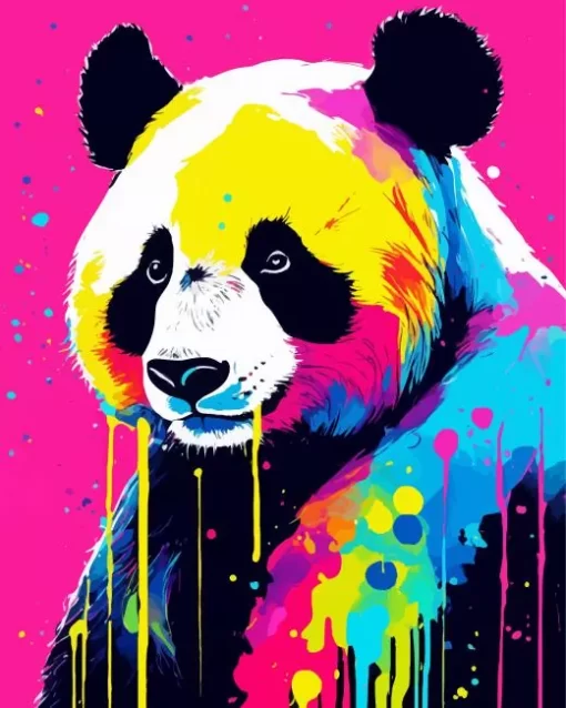 Colorful Panda Bear Diamond Painting