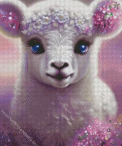 Cute Baby White Lamb Diamond Painting