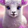 Cute Baby White Lamb Diamond Painting