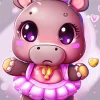 Cute Hippo Kawaii Diamond Painting