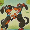 Dachshund Dogs Couple Diamond Painting