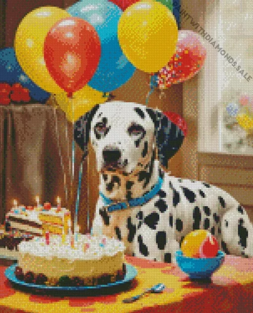 Dalmatian Birthday Diamond Painting