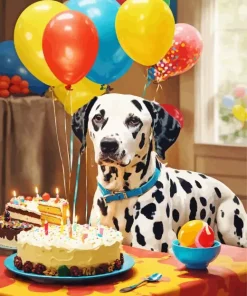 Dalmatian Birthday Diamond Painting