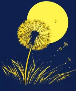 Dandelion And Moon Art Diamond Painting