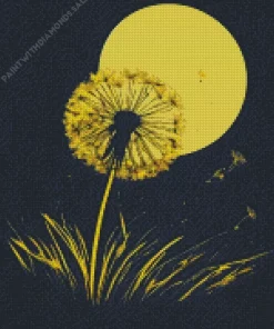 Dandelion And Moon Art Diamond Painting