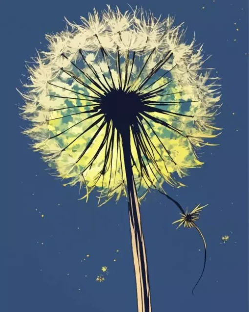 Dandelion In A Blue Sky Diamond Painting