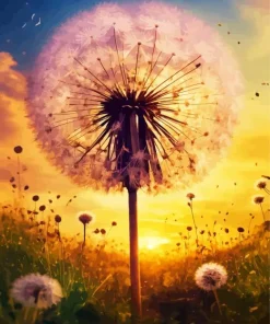 Dandelion With Sunrise Diamond Painting