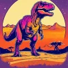 Dinosaur In Desert Diamond Painting