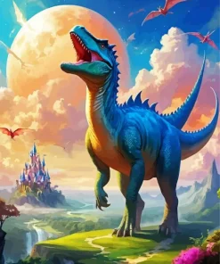 Dinosaur In Fairytopia Diamond Painting