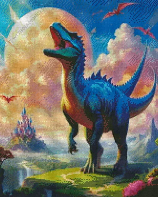 Dinosaur In Fairytopia Diamond Painting