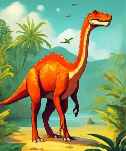 Dinosaur With Longneck Diamond Painting