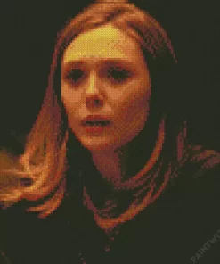 Elizabeth Olsen In Red Lights Diamond Painting