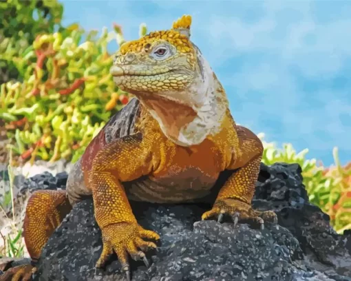 Galapagos Land Iguana Diamond Painting