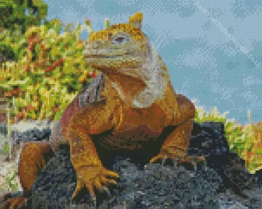 Galapagos Land Iguana Diamond Painting