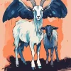 Goats With Wings Diamond Painting