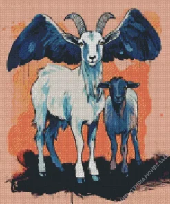 Goats With Wings Diamond Painting