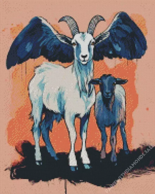 Goats With Wings Diamond Painting