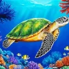 Green Sea Turtle Art Diamond Painting