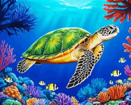 Green Sea Turtle Art Diamond Painting