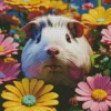 Guinea Pig In Flowers Diamond Painting