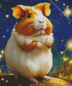 Guinea Pig With A Starry Sky Diamond Painting