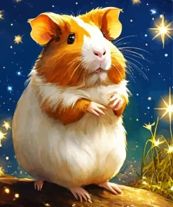 Guinea Pig With A Starry Sky Diamond Painting