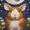 Guinea Pig With Full Moon Diamond Painting