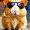 Guinea Pig With Sunglasses Diamond Painting