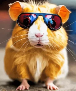 Guinea Pig With Sunglasses Diamond Painting