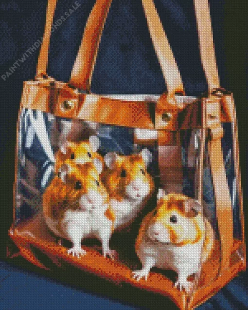 Guinea Pigs In A Bag Diamond Painting