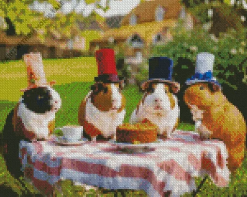 Guinea Pigs Party Diamond Painting