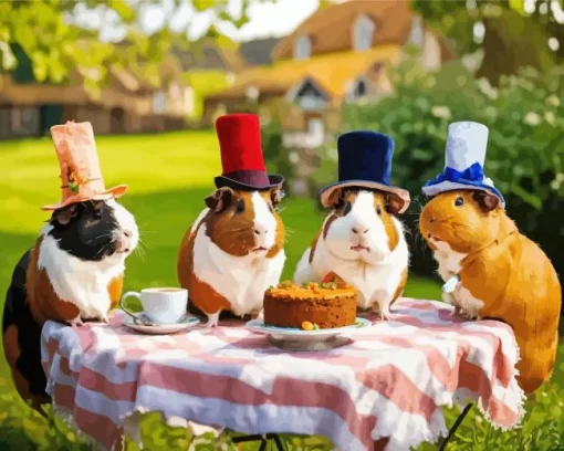 Guinea Pigs Party Diamond Painting