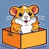 Hamster In A Box Diamond Painting