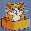 Hamster In A Box Diamond Painting