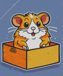 Hamster In A Box Diamond Painting