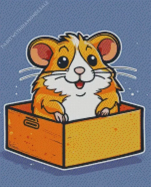 Hamster In A Box Diamond Painting