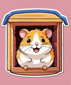 Hamster In Window Diamond Painting