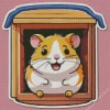 Hamster In Window Diamond Painting