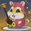 Hamster Playing Guitar Diamond Painting